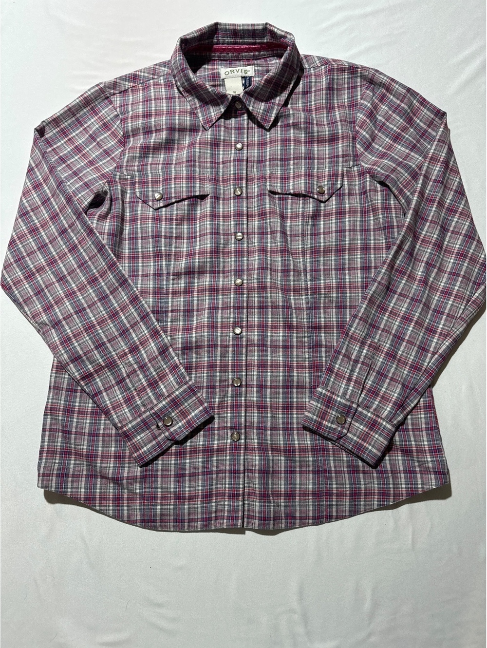 Orvis Women's Passport Plaid Button-Up Shirt Size 10 - Comfy